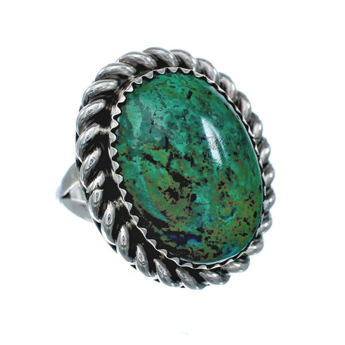 Turquoise Navajo Sterling Silver Ring Size 8 SN20232
